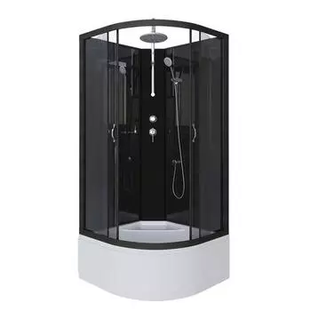 Душевая кабина Niagara Classic 90х90 черная стекло тонированное