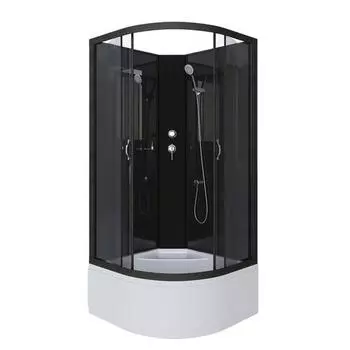 Душевая кабина Niagara Classic 90х90 черная стекло тонированное