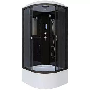 Душевая кабина Niagara Classic 90х90 черная стекло тонированное