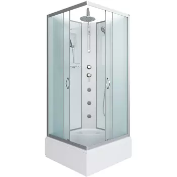 Душевая кабина Niagara Classic 90х90 хром стекло матовое с гидромассажем