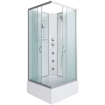 Душевая кабина Niagara Classic 90х90 хром стекло матовое с гидромассажем
