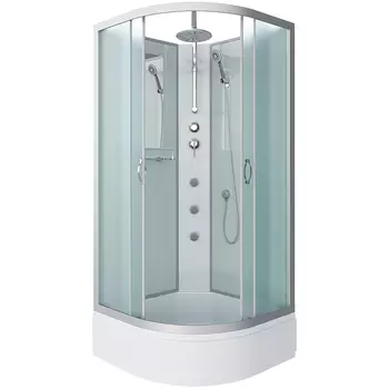 Душевая кабина Niagara Classic 90х90 хром стекло матовое с гидромассажем