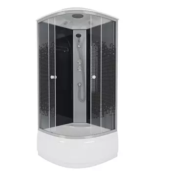 Душевая кабина Niagara NG-7508-14 BLACK с высоким поддоном, с сиденьем