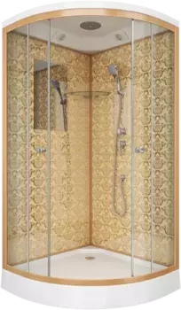Душевая кабина Niagara Luxe 100х100 золото стекло прозрачное