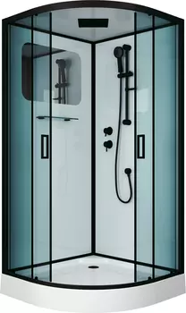 Душевая кабина Niagara Premium NG-6902-01 BLACK 100х100х210 черная, с низким поддоном