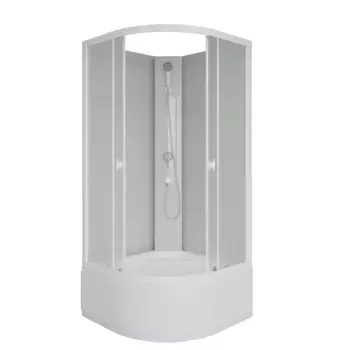 Душевая кабина Niagara Promo 80х80 без крыши профиль белый стекло матовое
