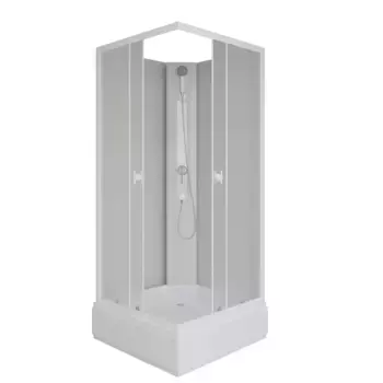 Душевая кабина Niagara Promo 80х80 без крыши профиль белый стекло матовое