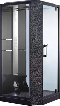 Душевая кабина Orans SR-89101RS черная, с баней
