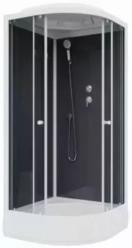 Душевая кабина Parly Classic Эконом 100х100 CM101 профиль белый, стекло тонированное