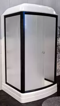 Душевая кабина Radomir Диана 108х118 профиль черный стекло матовое