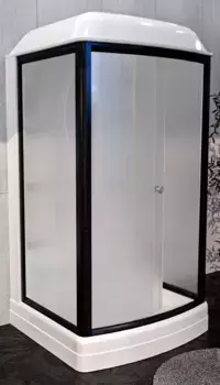 Душевая кабина Radomir Диана 108х118 профиль черный стекло матовое с гидромассажем