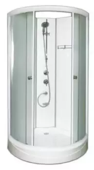 Душевая кабина Radomir Паола 103х103 профиль белый стекло матовое