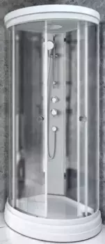 Душевая кабина Radomir Стронг 90х90 профиль белый стекло матовое