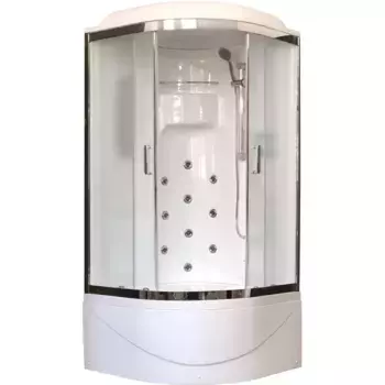 Душевая кабина Royal Bath 100х100 хром стекло матовое с гидромассажем