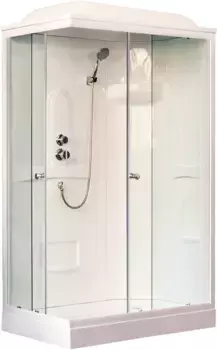 Душевая кабина Royal Bath 120х80 белая стекло прозрачное