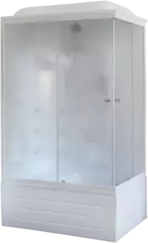 Душевая кабина Royal Bath 120х80 левая белая стекло матовое с гидромассажем