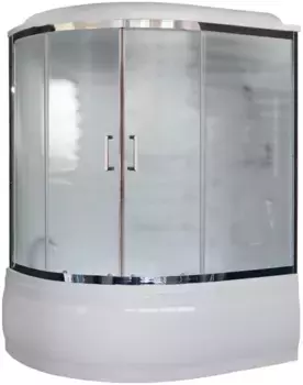Душевая кабина Royal Bath 150х100 правая хром стекло матовое с гидромассажем