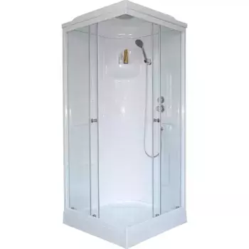 Душевая кабина Royal Bath 90x90 профиль белый стекло прозрачное