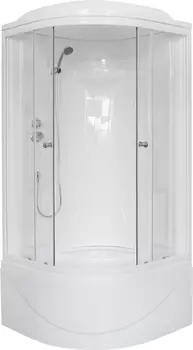 Душевая кабина Royal Bath RB 90BK1-T с высоким поддоном, с сиденьем