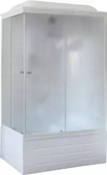 Душевая кабина Royal Bath BP 100x80 R профиль белый стекло матовое