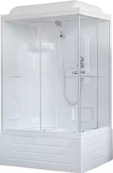 Душевая кабина Royal Bath BP 100x80 L профиль белый стекло прозрачное