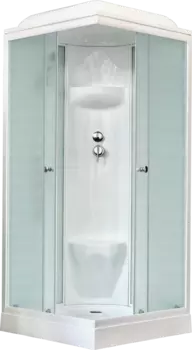Душевая кабина Royal Bath HP RB80HP6-WC профиль белый, с низким поддоном, с сиденьем