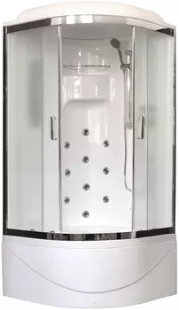Душевая кабина Royal Bath 90х90 профиль хром стекло рифленое с гидромассажем