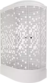 Душевая кабина Triton Коралл 120х80 профиль белый, стекло с рисунком