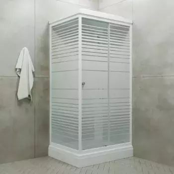 Душевая кабина Triton Квадро 120х80 белая стекло матовое