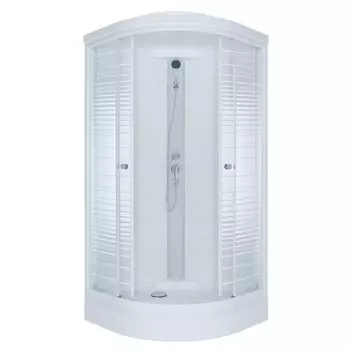 Душевая кабина Triton Стандарт 90х90 белая стекло с узором