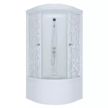 Душевая кабина Triton Стандарт 90х90 белая стекло с узором