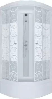 Душевая кабина Triton Стандарт 90х90 белая стекло с узором