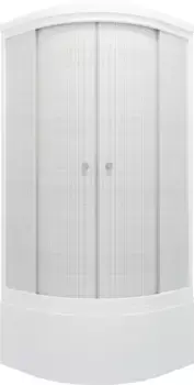 Душевая кабина Triton Стандарт 90х90 белая стекло с узором