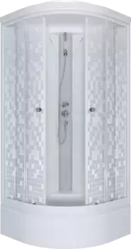 Душевая кабина Triton Стандарт Щ0000061846 90х90 профиль белый, стекло с рисунком