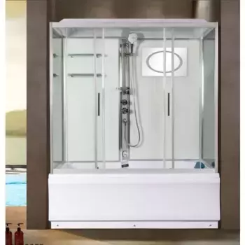 Душевой бокс WeltWasser WW500 Emmer 150х85 10000004659 профиль хром, стекло прозрачное