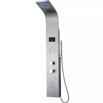 Душевая панель beWash с гидромассажем хром глянец