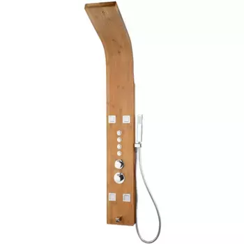 Душевая панель Denberg с термостатом светлое дерево