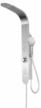 Душевая панель Taliente 100х12 с гидромассажем без излива хром