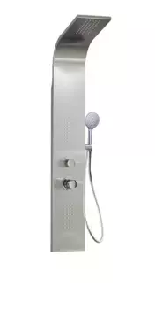 Душевая панель Taliente 140х20 с гидромассажем без излива хром