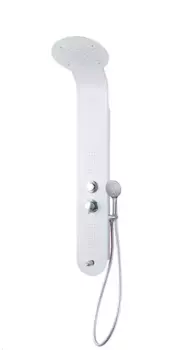 Душевая панель Taliente 140х20 с гидромассажем с изливом белый-хром