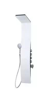 Душевая панель Taliente 147х23 с гидромассажем без излива белый-хром