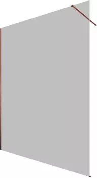 Душевая перегородка Allen Brau Infinity 1 3.21036.60.T 160 см, профиль медь браш, стекло тонированное