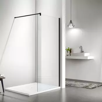 Душевая перегородка AQUATEK AQ WIW 09020GM 90х200 см, профиль оружейная сталь, стекло прозрачное