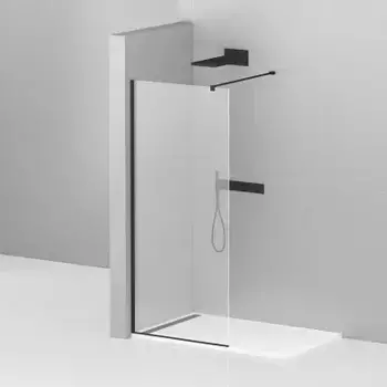 Душевая перегородка Cezares Liberta -L-1-85-120-C-NERO профиль черный, стекло прозрачное