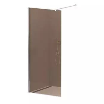Душевая перегородка Cezares Liberta -L-1-120-120-BR-Cr профиль хром, стекло бронза