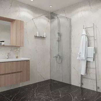 Душевая перегородка Niagara Eco NG-531-80 80х190, профиль хром, стекло прозрачное