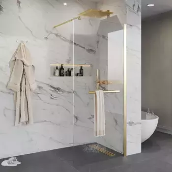 Душевая перегородка Niagara Nova NG-641-12 GOLD 120x195 профиль золото, стекло прозрачное