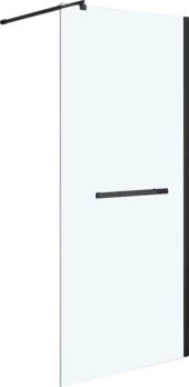 Душевая перегородка Niagara Nova NG-681-12 BLACK 120x195 профиль черный, стекло прозрачное