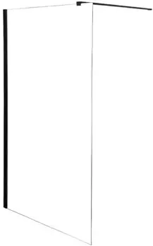 Душевая перегородка Parly 100х190 T100B профиль черный, стекло прозрачное