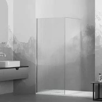 Душевая перегородка RGW Walk in 110х195 хром стекло рифленое